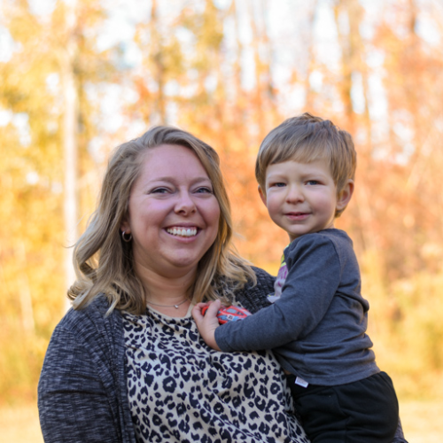 Sarah with Aaron