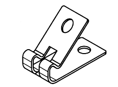Brake Fuel Line Clip 3/8 x 1/4 Tube Silver Rear