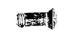 Hinge Screw 5/16-24 x 1/2 Oval Head